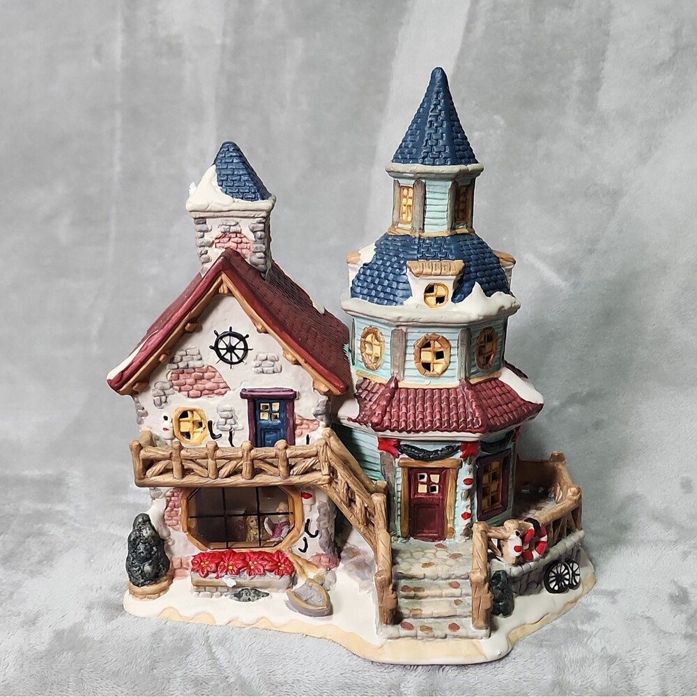 Rite Aid Holiday 9" Tall Lighted Porcelain House #941956-MMV